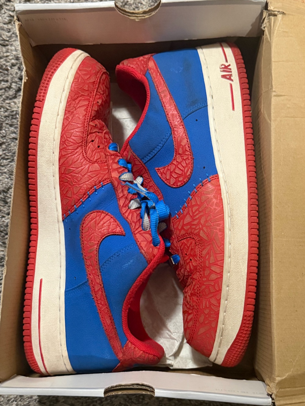 Nike Air Force 1 “Photo Blue Hyper Red” Size 11.5